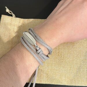 Gray Leaf Bracelet